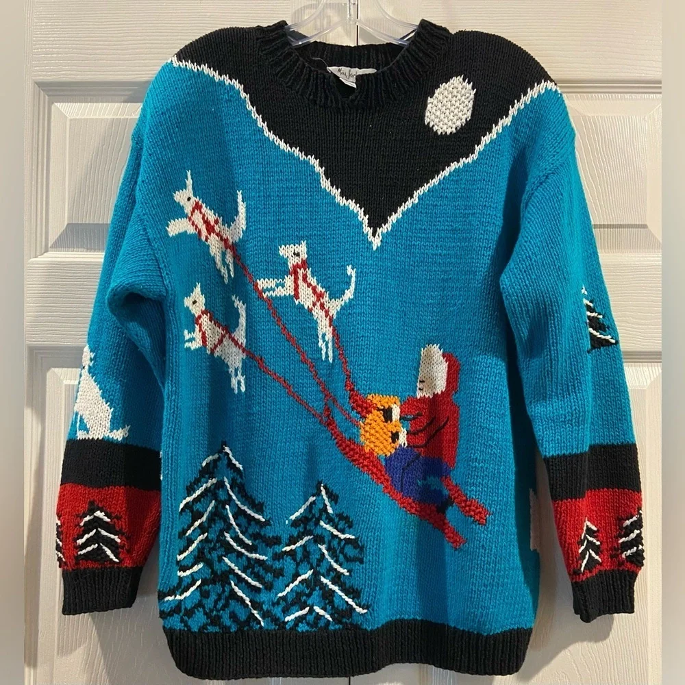 Vintage Miss Jackson’s Sweater Winter Theme Multicolor Size M